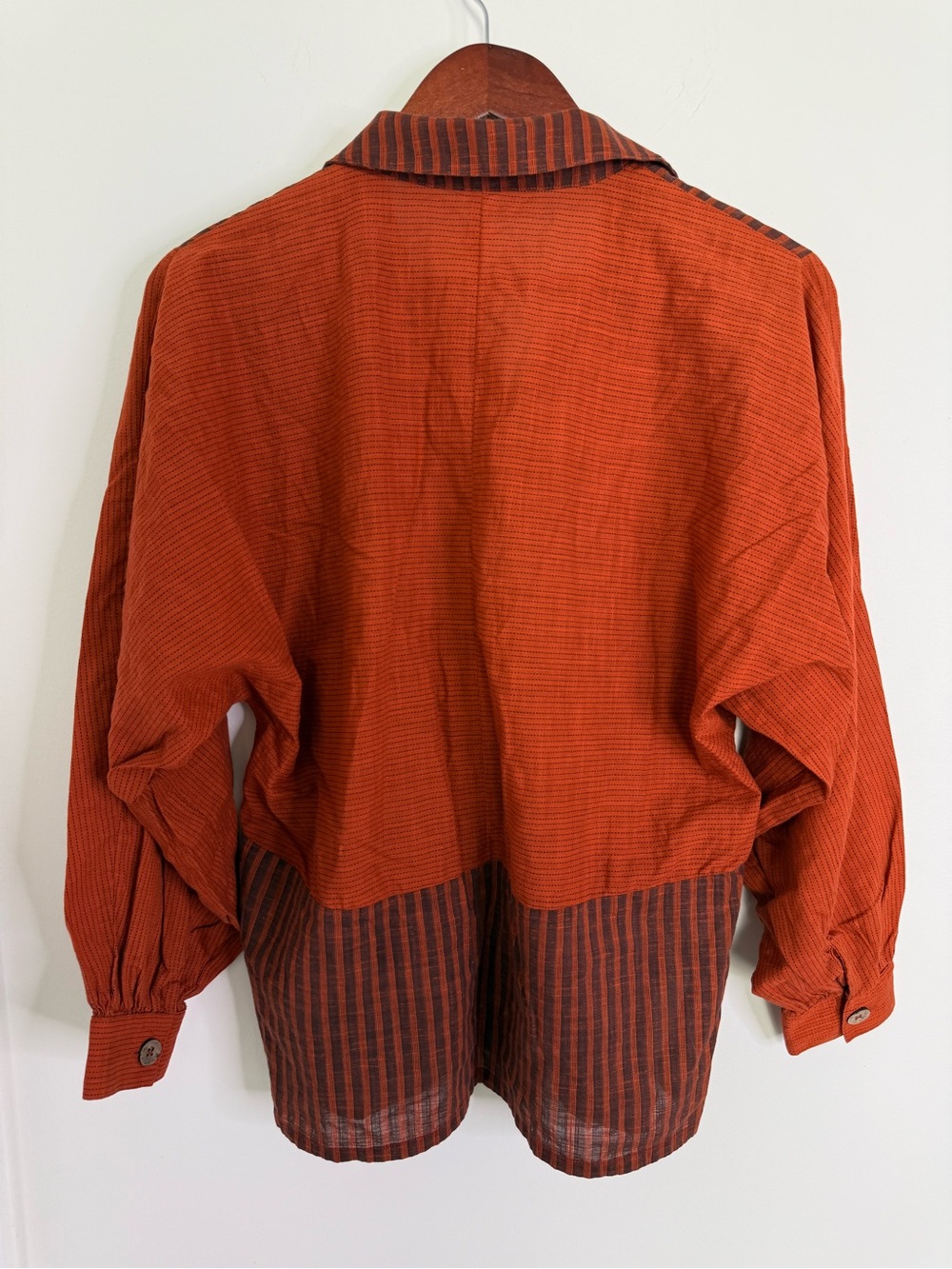 Anthropologie Oversized Loose Button Down Striped Shirt Size XXS - Picture 6 of 12